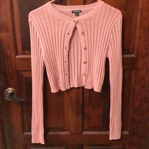 Wild Fable baby pink cropped cardigan
